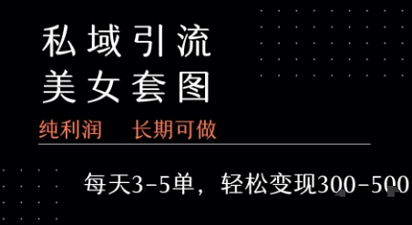 私域卖套图每天3-5单   每单利润99-2张+-泡泡网创