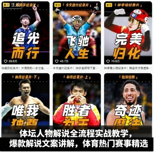 体坛人物解说全流程实战教学，爆款解说文案讲解，体育热门赛事精选-泡泡网创