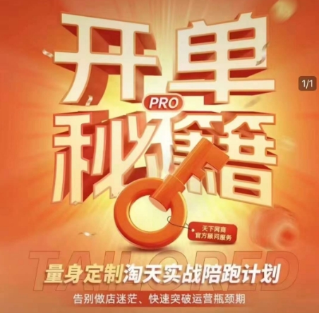 淘宝开单秘籍PRO，量身定制淘天实战陪跑计划，告别做店迷茫、快速突破运营瓶颈期(更新)-泡泡网创