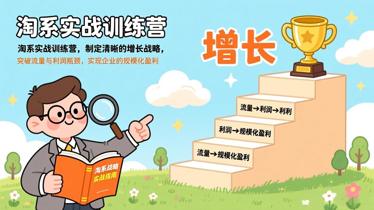 淘系实战训练营，制定清晰的增长战略，突破流量与利润瓶颈，实现企业的规模化盈利-泡泡网创