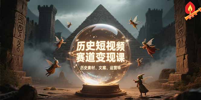 历史短视频赛道变现课，百集素材库应用，文案剪辑技巧，账号运营全案-泡泡网创