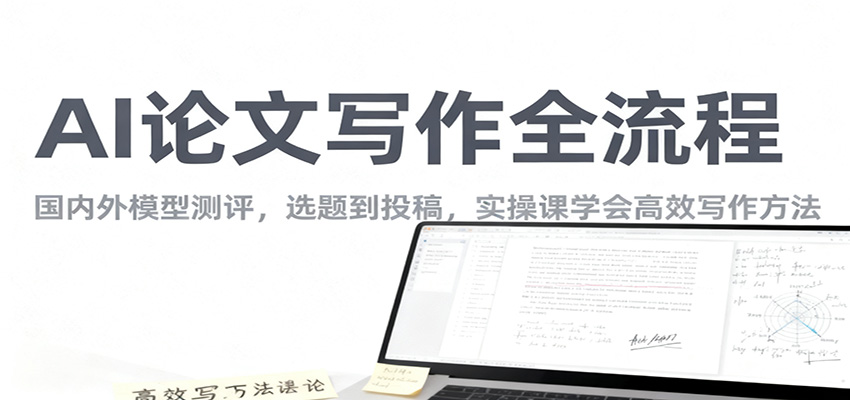 AI论文写作全流程，国内外模型测评，选题到投稿，实操课学高效写作方法-泡泡网创