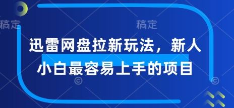 迅雷网盘拉新玩法，新人小白最容易上手的项目-泡泡网创