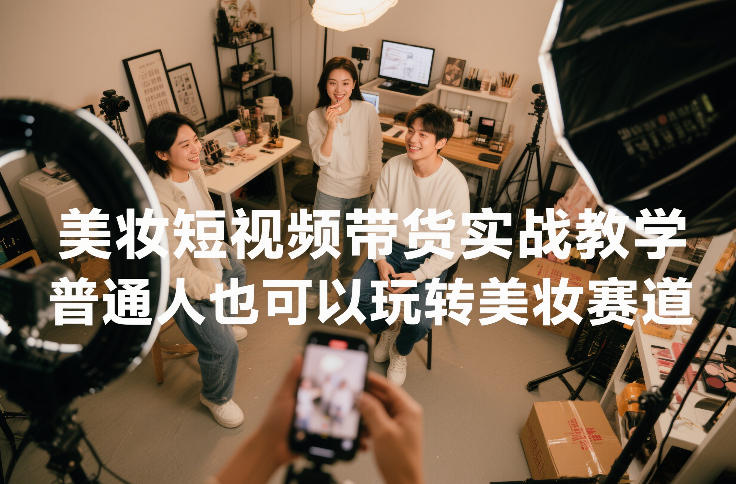 美妆短视频带货实战教学，普通人也可以玩转美妆赛道-泡泡网创