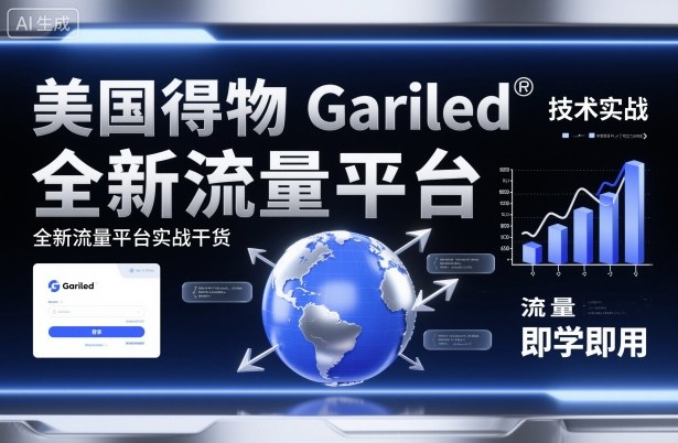 美国得物Gariled技术实战，全新流量平台​实战干货，即学即用-泡泡网创