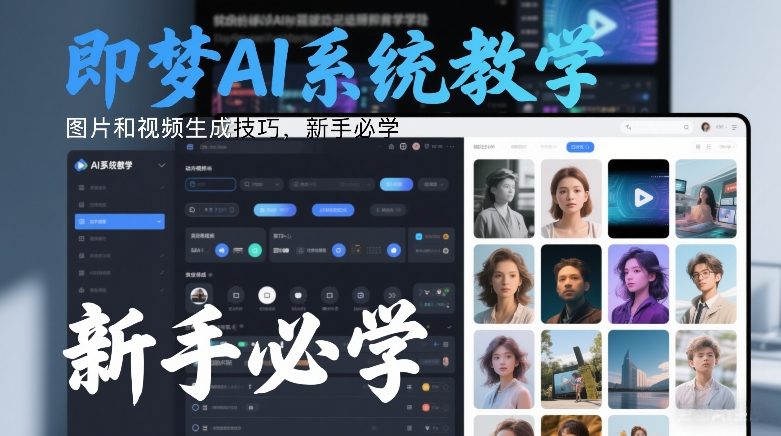 即梦AI系统教学，图片和视频生成技巧，新手必学-泡泡网创