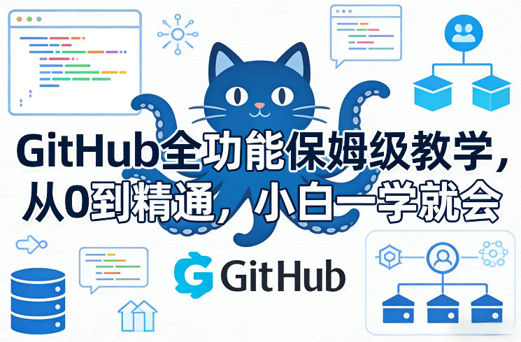 GitHub全功能保姆级教学，从0到精通，小白一学就会-泡泡网创