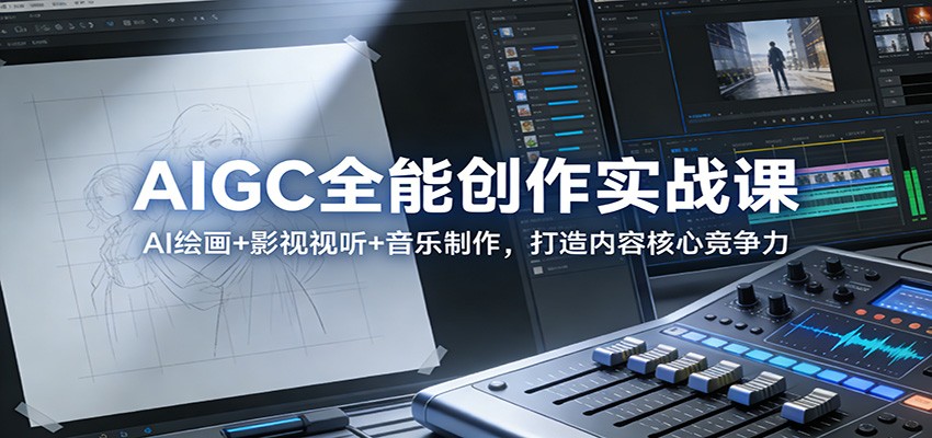 AIGC全能创作实战课：AI绘画+影视视听+音乐制作，打造内容核心竞争力-泡泡网创