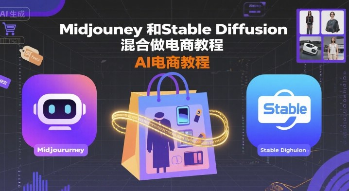 Midjourney和Stable Diffusion混合做电商教程-ai电商教程-泡泡网创