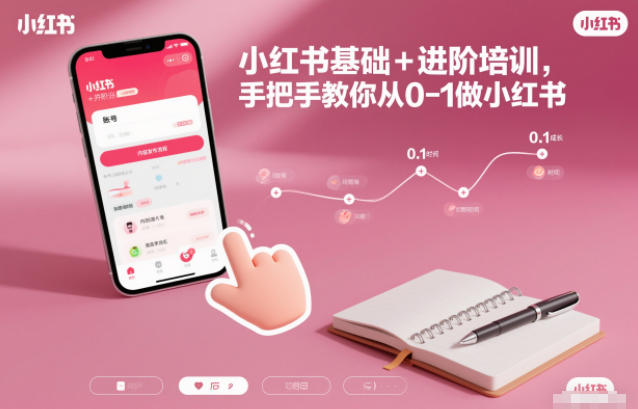 小红书基础+进阶培训，手把手教你从0-1做小红书-泡泡网创