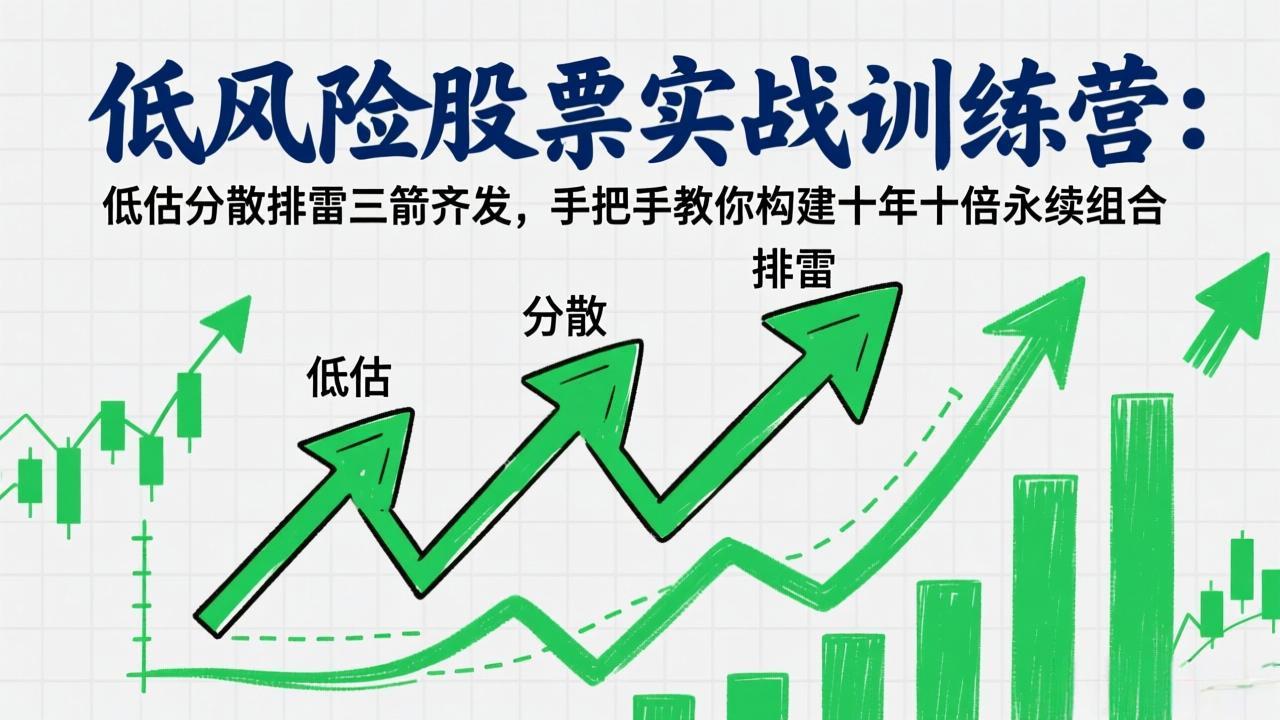 低风险股票实战训练营：低估分散排雷三箭齐发，手把手教你构建十年十倍永续组合-泡泡网创