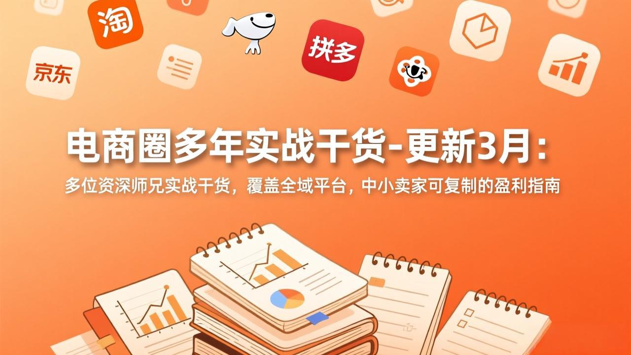 电商圈多年实战干货-更新3月：多位资深师兄实战干货，覆盖全域平台，中小卖家可复制的盈利指南-泡泡网创