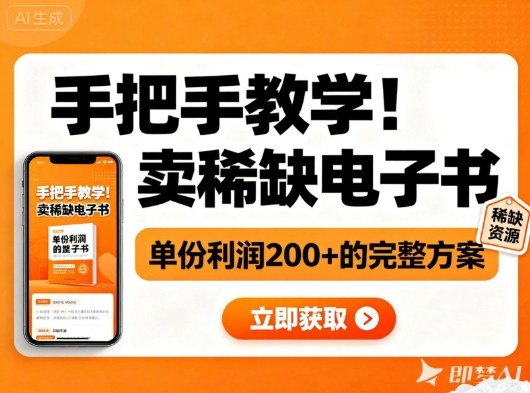 手把手教学！在小红书卖稀缺电子书，单份利润2张+的完整方案-泡泡网创