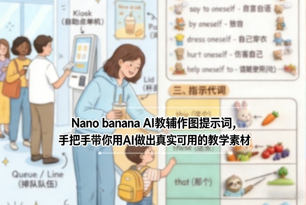 Nano banana AI教辅作图提示词，手把手带你用AI做出真实可用的教学素材-泡泡网创