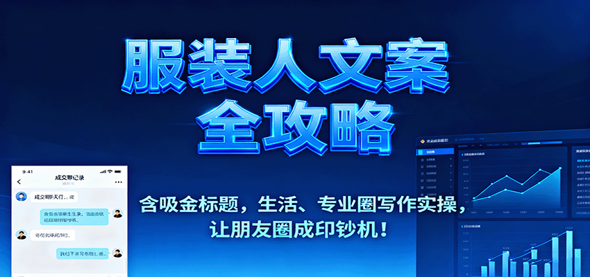 服装人文案全攻略，含吸金标题，生活、专业圈写作实操，让朋友圈成印钞机！-泡泡网创