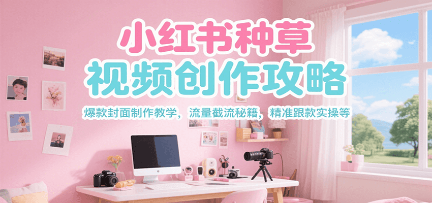 小红书种草视频创作攻略，爆款封面制作教学 ，流量截流秘籍 ，精准跟款实操等-泡泡网创