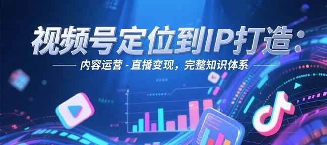 视频号定位到IP打造：账号搭建-内容运营-直播变现，完整知识体系-泡泡网创