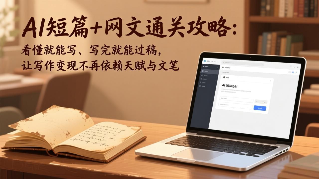 AI短篇+网文通关攻略：看懂就能写、写完就能过稿，让写作变现不再依赖天赋与文笔-泡泡网创