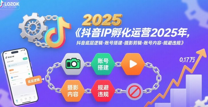 抖音IP孵化运营2025年，抖音底层逻辑-账号搭建-摄影剪辑-账号内容-规避违规-泡泡网创