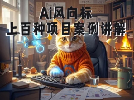 Ai风向标-附100种项目案例玩法-0基础小白到大神ai视频商业应用教学-泡泡网创