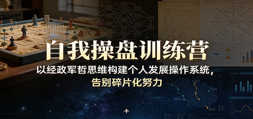 自我操盘训练营：以经政军哲思维构建个人发展操作系统，告别碎片化努力-泡泡网创