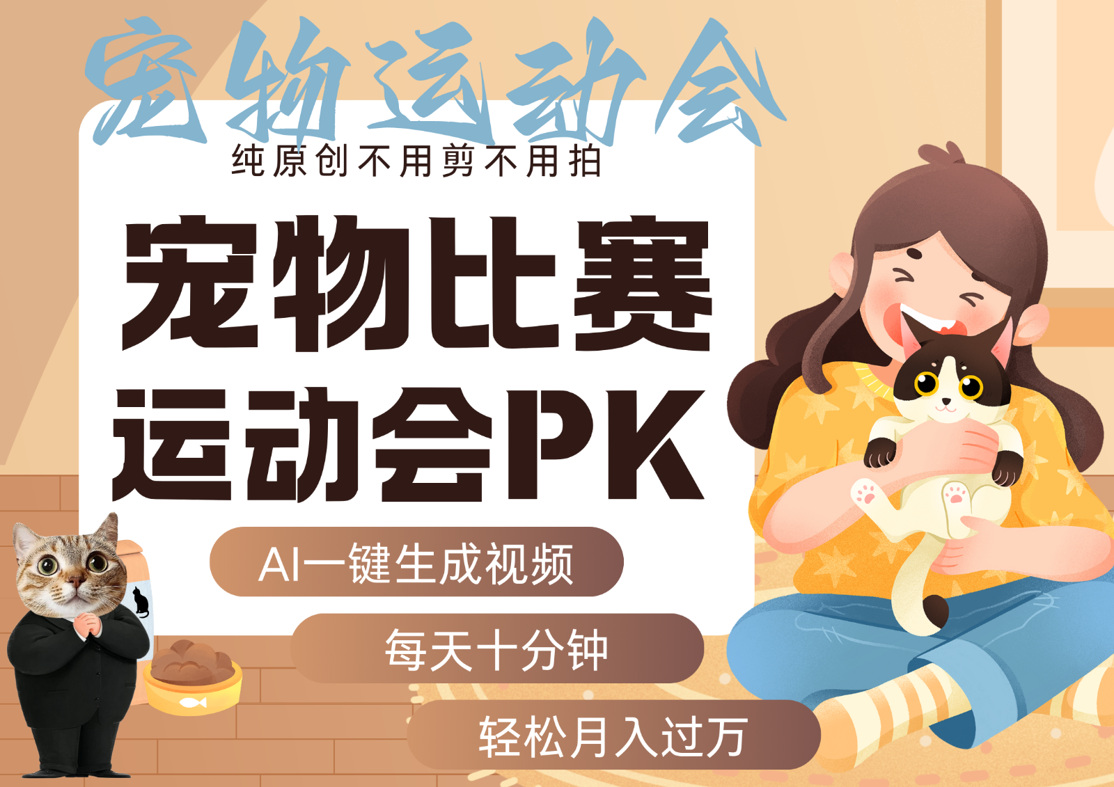 AI萌宠运动员跳水 射击 篮球 足球比赛 每天十分钟 附详细提示词文案库 代替做…-泡泡网创