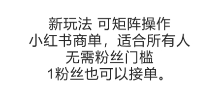 可矩阵操作，小红书商单新玩法，适合所有人，无需粉丝门槛，1粉丝也可以接单-泡泡网创