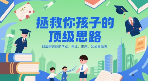 付费文章：拯救你孩子的顶级思路，彻底聊透他的学业、事业、未来，含金量满满-泡泡网创