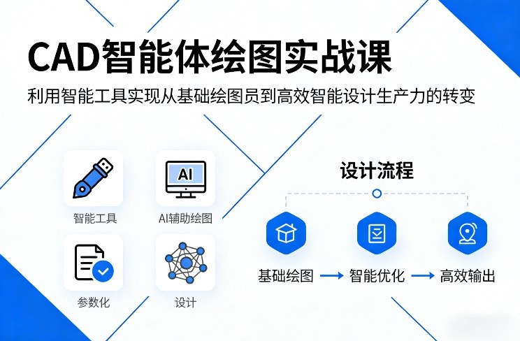CAD智能体绘图实战课，利用智能工具，实现从基础绘图员到高效智能设计生产力的转变-泡泡网创