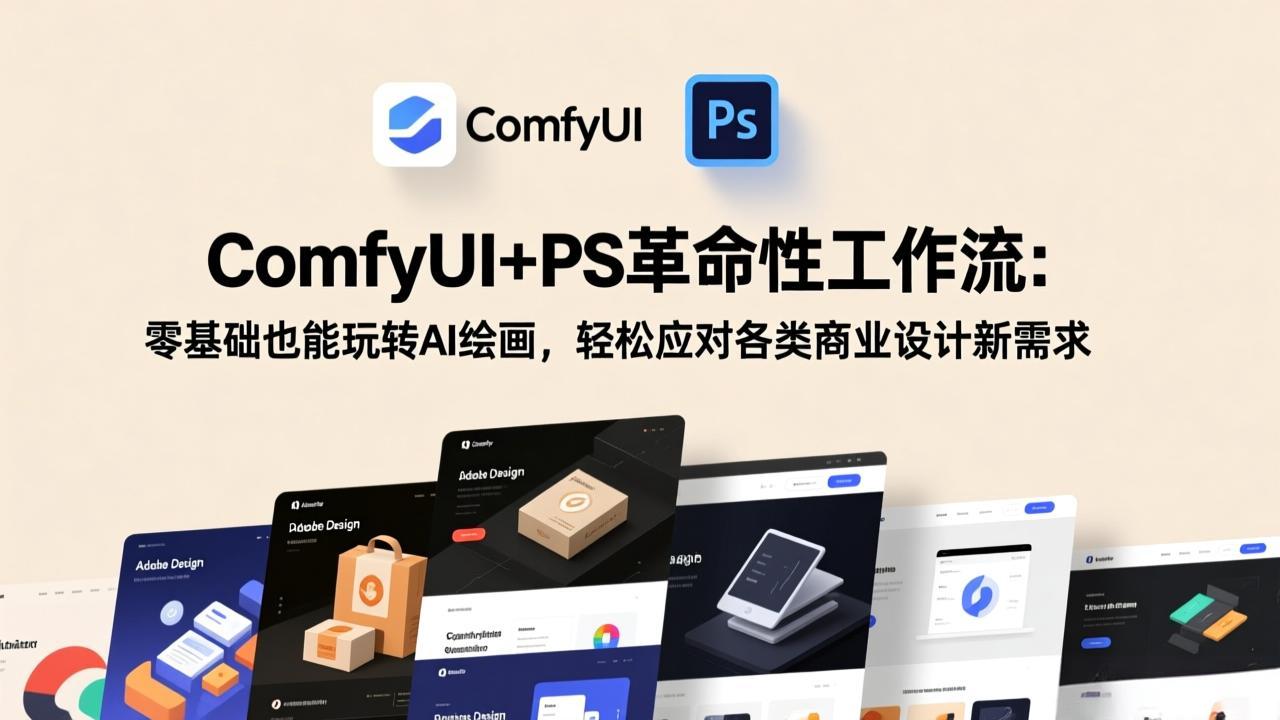 ComfyUI+PS革命性工作流：零基础也能玩转AI绘画，轻松应对各类商业设计新需求-泡泡网创