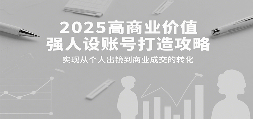 2025高商业价值强人设账号打造攻略，实现从个人出镜到商业成交的转化-泡泡网创