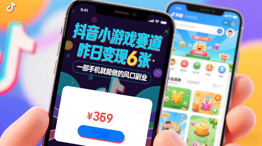 抖音小游戏赛道，昨日变现600+，零基础一部手机就能做的风口副业【揭秘】-泡泡网创