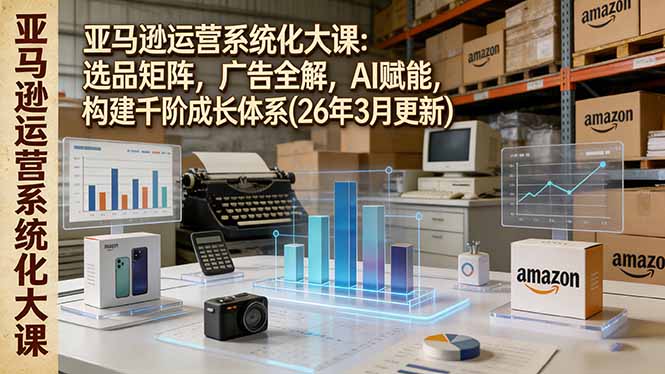 亚马逊运营系统化大课：选品矩阵，广告全解，AI赋能，构建千阶成长体系(26年3月更新-泡泡网创