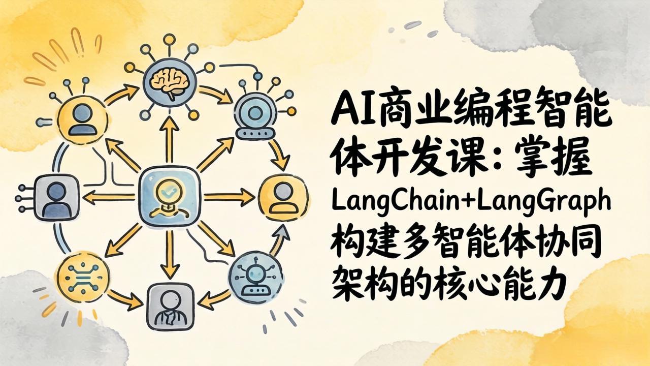 AI商业编程智能体开发课：掌握LangChain+LangGraph构建多智能体协同架构的核心能力-泡泡网创