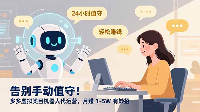 告别手动值守！多多虚拟类目机器人代运营，月赚 1-5W 有妙招-泡泡网创
