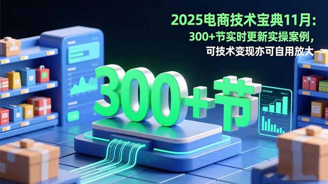 2025电商技术宝典11月：200+节实时更新实操案例，可技术变现亦可自用放大-泡泡网创