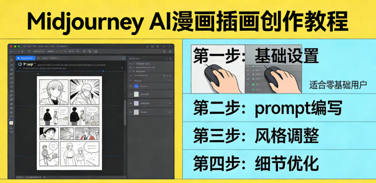 利用Midjourney AI人工智能轻松创作漫画插画教程，零基础创作完整漫画插画-泡泡网创