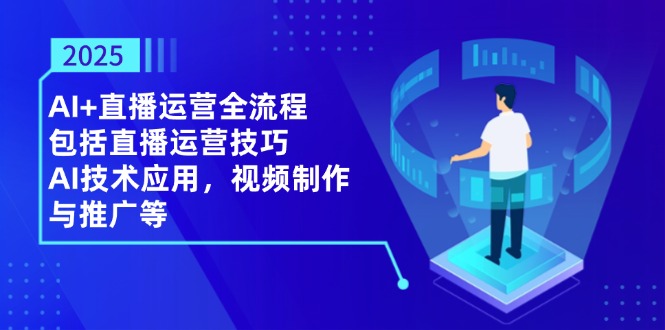 2025AI+直播运营全流程，包括直播运营技巧，AI技术应用，视频制作与推广等-泡泡网创