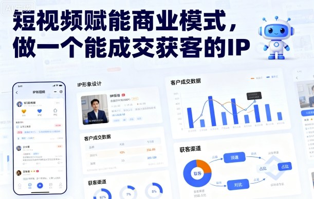 短视频赋能商业模式，做一个能成交获客的IP(更新)-泡泡网创