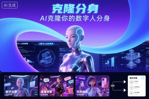 AI数字人认知实操课，克隆你的数字人分身-泡泡网创