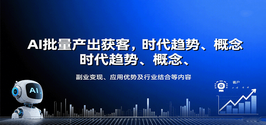 AI批量产出获客，时代趋势、概念、副业变现、应用优势及行业结合等内容-泡泡网创