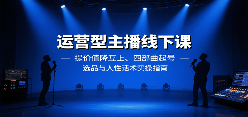 运营型主播线下课：提价值降互上、四部曲起号、选品与人性话术实操指南-泡泡网创