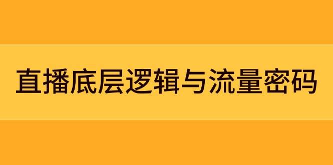 直播底层逻辑与流量密码：定位模型+案例拆解，急速流承接与数据优化全攻略-泡泡网创