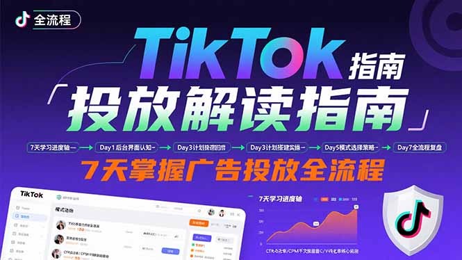 TikTok投放解读指南：后台操作/计划建立/模式选择，7天掌握广告投放全流程-泡泡网创